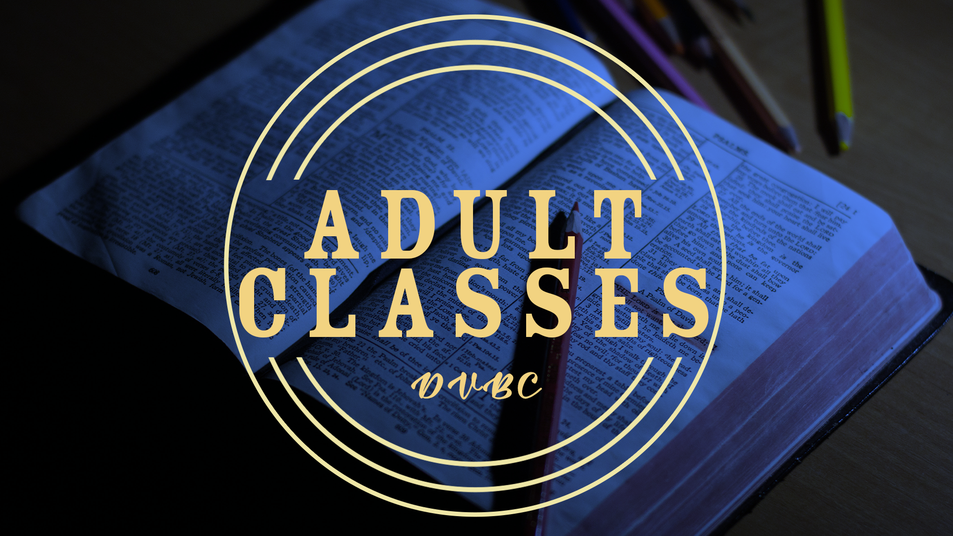 Adult Classes title slide